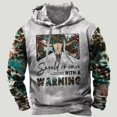 thumbnail image 1 of Chandail à Capuchon Patriotique pour Hommes, Style Rétro Western, Aztèque, Ethnique, Drapeau Américain, Imprimé Graphique, Manches Longues, Chandail à Enfiler Décontracté avec Poche, 1 of 3