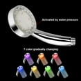 thumbnail image 4 of No Batteries Rainfall Top Spray 7 Colors Gradual Changing LED Shower Head (3 color square), 4 of 7