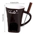 thumbnail image 6 of sunsanly Chocolate Fondue Mug 130ml Ceramic Chocolate Fondue Coffee Cup with Forks Melting Mugs for Chocolate Cheese Butter Easy to Clean Versatile Melting Cup, 6 of 8