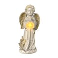 thumbnail image 3 of Estatua de ángel de jardín con energía solar de resina de 11,8 pulgadas de alto para patio, regalo de condolencia, decoración de cementerio multiusos, 3 of 9