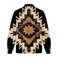 thumbnail image 3 of BiZtdJrK Men Western Jackets Aztec Vintage Print Sherpa Fleece Lined Jackets Casual Long Sleeve Zipper Winter Warm Jacket Coats Prime Big Sale Days Black M, 3 of 5