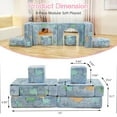 thumbnail image 4 of LinkRomat Modular Kids Play Couch, Kids Gifts for Playroom Bedroom, Glow in The Dark, 8 Pcs Convertible Play Couch with High-Density Foam for Boys Girls, 4 of 10