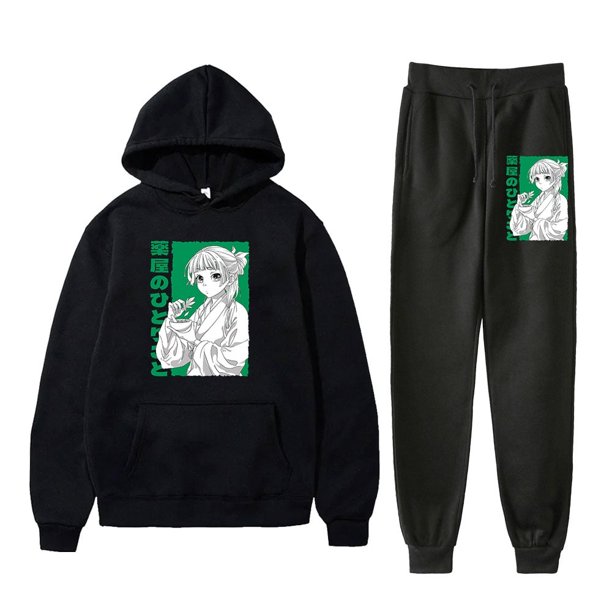The Apothecary Diaries Anime Merch Sudaderas con capucha Jogger Pantalones Set Cosplay Unisex Moda ropa de calle