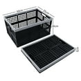 thumbnail image 2 of Vareone 4 Packs Plastic Collapsible Storage Crate, 40 L Folding Crates, Black, 2 of 6