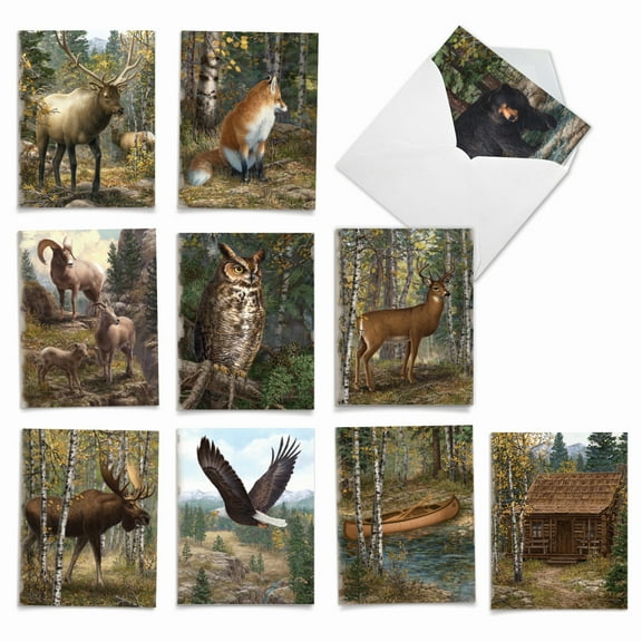 10 Assorted Thank You Note Cards Pack - Into The Woods
