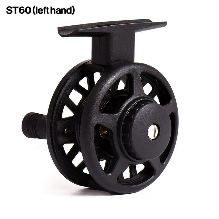 New ABS Plastic Left Hand Spool Front Wheel Reel Fly Fishing Ice Fishing  Reel ST60 (LEFT HAND) 