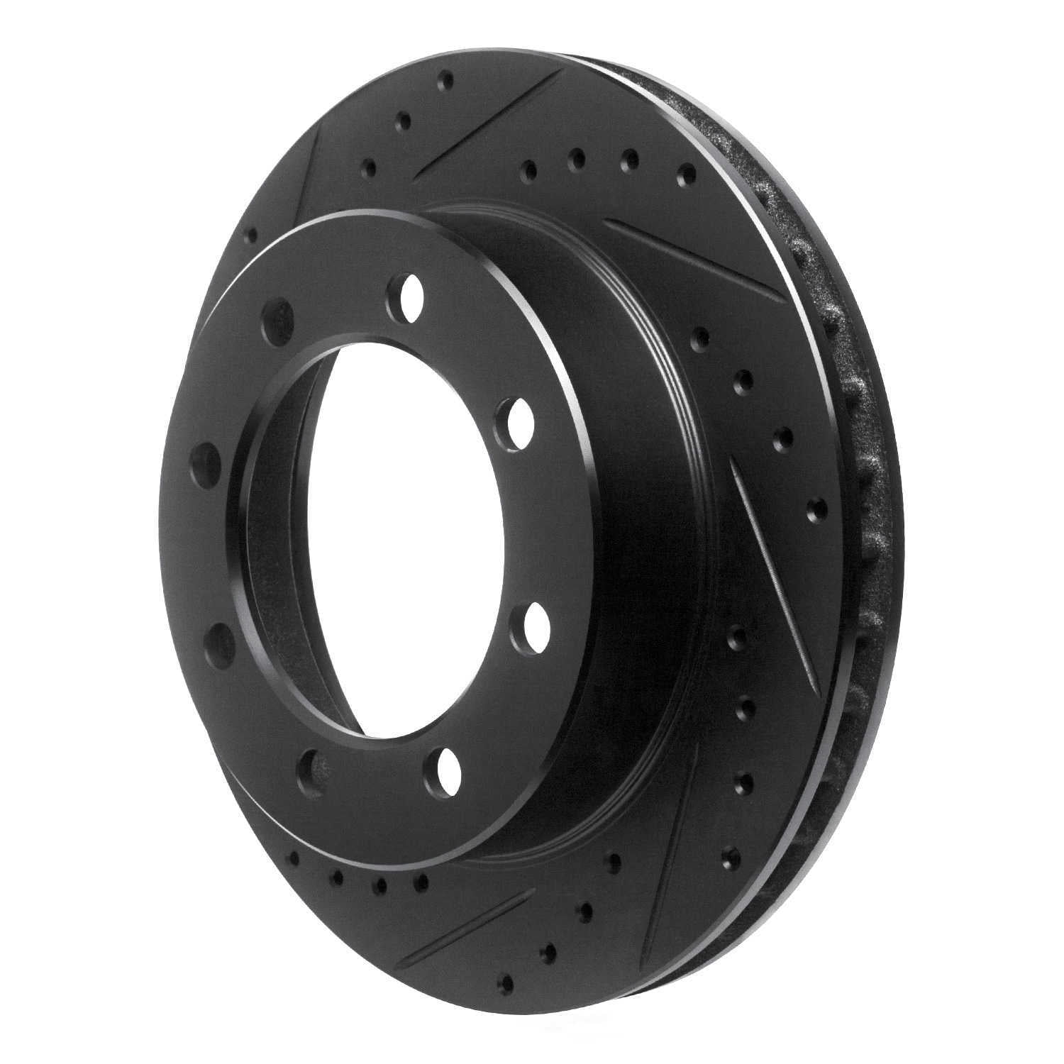 Dynamic Friction Company 633-54143L DFC Brake Rotor - Drilled And Slotted - Black