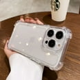 thumbnail image 1 of Luxury Electroplate Transparent Phone Case For iPhone 14 13 12 11 Pro Max Bumper Shockproof Clear Cases Cover, 1 of 5