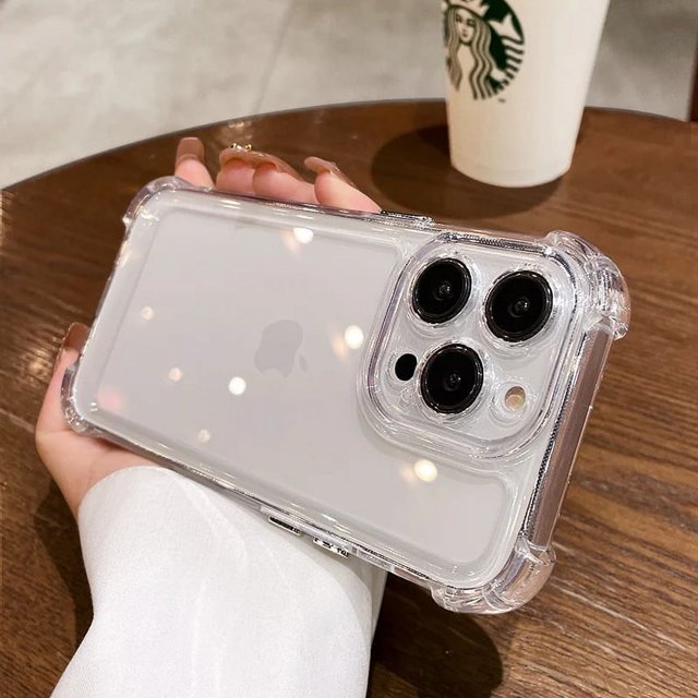 Luxury Electroplate Transparent Phone Case For iPhone 14 13 12 11 Pro Max Bumper Shockproof Clear Cases Cover