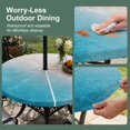 thumbnail image 5 of Round Outdoor Tablecloth with Umbrella Hole and Zipper, Blue Beach Summer Tablecloth with Elastic Waterproof, Ocean Seaside Nautical Ombre Patio Table Covers for 45" - 54" Picnic Pool Tables, 5 of 9