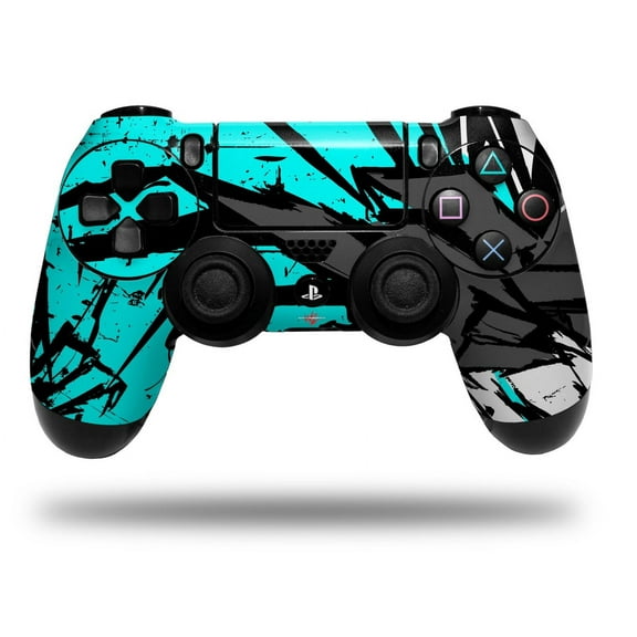 Skin for Sony PS4 Dualshock Controller PlayStation 4 Original Slim and Pro Baja 0040 Neon Teal (CONTROLLER NOT INCLUDED)
