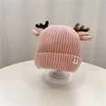 thumbnail image 4 of UngA Baby Beanie Hat Cute Antlers Reindeer Crochet Knitted Hat Winter Warm Cap for Toddler Boys Girls (Pink,0-24 Months), 4 of 7