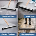 thumbnail image 5 of DSV Standard Uneven Surface Floor Squeegee 18’’, Double Foam Blade Garage Squeegee, Taper Pole Connection - Handle Sold Separately for Tiles, Concrete and Asphalt, 5 of 6