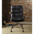 thumbnail image 3 of Scranton & Co Modern Leather Swivel Office Chair in Vintage Blue, 3 of 5