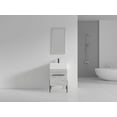 thumbnail image 2 of Fine Fixtures - Modern Grey Marble 20" Bathroom Vanity Set, Black Hardware, vitreous China Sink Top, 2 of 8