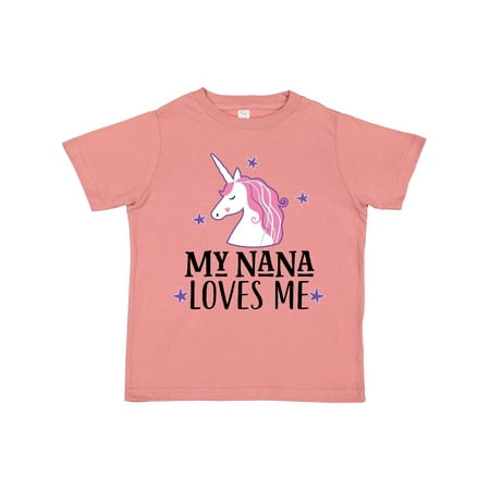 

Inktastic My Nana Loves Me Unicorn Gift Toddler Toddler Girl T-Shirt
