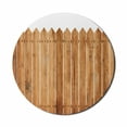 thumbnail image 1 of Farmland Mouse Pad for Computers, Triangle Edged Timber Border Stripes Siding Woodwork Enclosing Tool Image Art, Round Non-Slip Thick Rubber Modern Mousepad, 8" Round, White Brown, by Ambesonne, 1 of 2