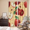 thumbnail image 3 of Kitchen Curtains 84 Inch Length 2 Panels, Farmhouse Apples Grommets Window Treatment Curtain, Country Tropical Fruits Watercolor Thermal Curtains Drapes for Living Room/Bathroom, 3 of 9