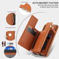 thumbnail image 3 of for Samsung Galaxy S20 FE Crossbody Wallet Phone Case with Card Holder&Zipper, Back Flip Folio PU Leather Kickstand Card Slots Case for Women Girls, Double Magnetic Clasp Shockproof Cover,Brown, 3 of 8