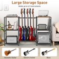 thumbnail image 3 of Soporte para guitarra y tocadiscos MOSAMNI con estante de 3 niveles, 3 of 8
