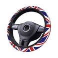 thumbnail image 3 of Universal 15 Inch British Flag Britain English England Elastic Stretch Neoprene Steering Wheel Cover For Car Truck Suv, 3 of 6