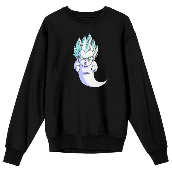 Dragon Ball Z Gotenks Super Ghost Crew Neck Long Sleeve Black Adult Sweatshirt-Large