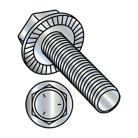 

3/8-16X1/2 Serrated Hex Flanged Washer Full Thread Grade 5 w/Head Markings Zinc (Pack Qty 1 000) BC-3708MWW5