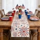 thumbnail image 4 of CaiYueKe Independence Day Table Runner Red Patriotic 13x72 Inch , Linen 4th of July Table Decoration ,Red White and Blue Patriotic Table Runners for Holiday Decor Dinging ,Party ,Kitchen, 4 of 7