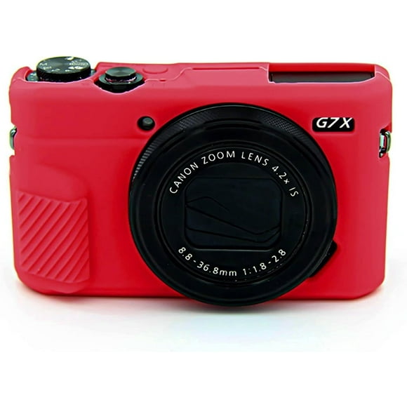 shiyou-G7X Mark II Case G7X Mark III Case G7X Camera Silicone Case,Soft Silicone Protective Cover for Canon Powershot G7X Mark III DSLR Camera(Red)