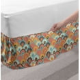 thumbnail image 2 of Art Deco Bed Skirt, Modernized Middle Eastern Tile Mandala Motif Built-in Fish Scale Pattern, Elastic Bedskirt Dust Ruffle Wrap Around for Bedding Decor, 4 Sizes, Multicolor, by Ambesonne, 2 of 2