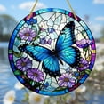 thumbnail image 6 of AatoeaX Stunning Blue Butterfly Acrylic Hanging - Floral, Iridescent for Nature Spaces, Bedroom Decor [Blue Butterfly, Acrylic Hanging, Floral, Iridescent, Nature, Bedroom Decor], 6 of 7