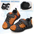 thumbnail image 6 of Uourmeti Boys Basketball Running Shoes Size 12.5 Little Kid Single Buckle Sneakers American Flag Athletic Shoes Breathable Lightweight Knitted Mesh Running Shoes School Casual Shoes, 6 of 7