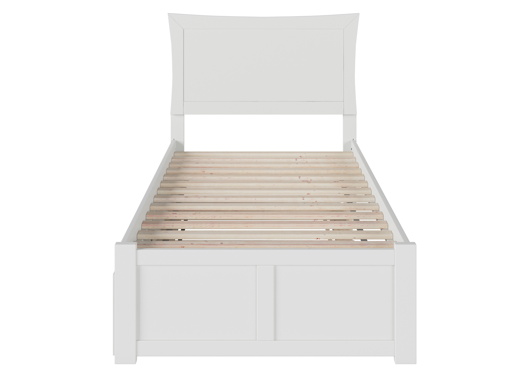 Metro Twin Extra Long Bed with Footboard and Twin Extra Long Trundle in White - image 5 of 7