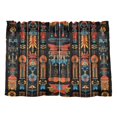 thumbnail image 7 of Yayeee Kitchen Curtains Tier Pair Light Filtering 27"x36" Rod Pocket Short Cafe Window Panel, Black Geometric, 7 of 7