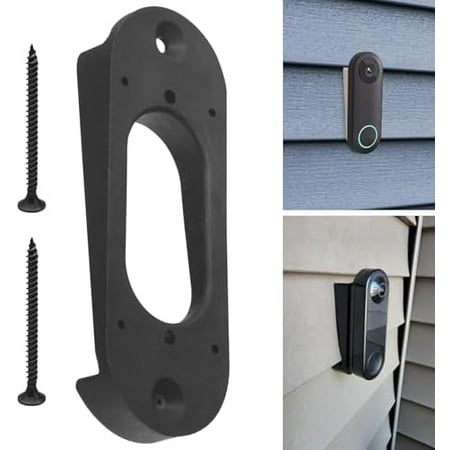 Doorbell 4" Standard Vinyl | Aluminum | Hardi Board | Cedar Siding Mount Compatible with REO-Link Doorbell WiFi Camera, Wedge Kit Design for Nest Wireless Doorbell - Keep The Doorbell Level