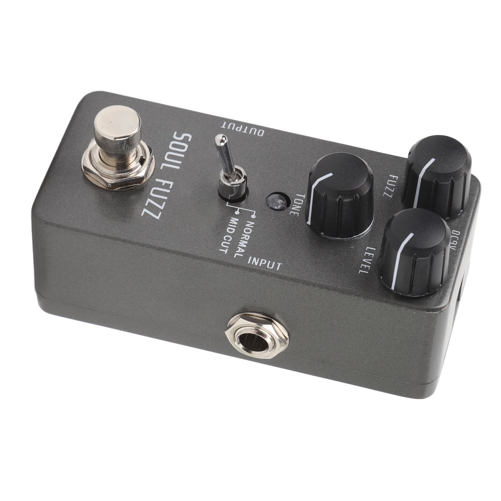 BIMZUC Premium Electric Guitar Fuzz Pedal with Adjustable Volume Tone Gain Control Knob Compact Analog Effect Pedal Non-Slip Rubber Pad DC 9V 10 mA Current for Lead Playing Black Color
