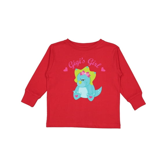 Inktastic Gigi's Girl Dinosaur Girls Long Sleeve Toddler T-Shirt