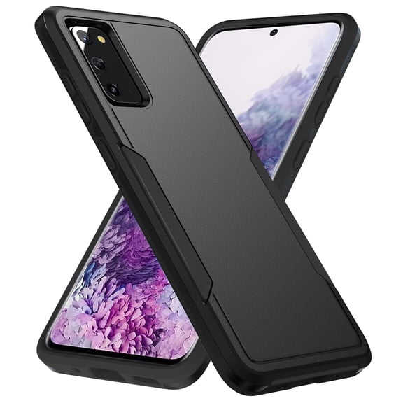 AIOVETEAB Case for Samsung Galaxy S20 5G 6.2'', Heavy Duty Shockproof Rugged Protective Bumper Cover for Samsung Galaxy S20,Black