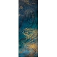 thumbnail image 2 of Grey, Jace 9x18 Black Ornate Wood Framed with Double Matting Museum Art Print Titled - Golden Blue Marble Mate, 2 of 4