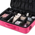 thumbnail image 4 of KIOTA Dual-Layer Professional On The Go Portable EVA Makeup Train Case Cosmetic Travel Storage Organizer Bag with Dividers and Brush Pockets - Bubblegum Pink, 4 of 8