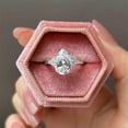 thumbnail image 2 of Cora jewellery 3CT Pear Cut Moissanite Engagement Ring For Women, 14K White Gold, 2 of 5