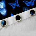 thumbnail image 3 of Manfei Dreamy Neon Butterfly Blackout Curtains Set of 2 (52x84 Each), Kawaii Black Blue Animal Window Curtains, Teens Girls Kids Female Curtains and Drapes, Window Curtains Decor, 3 of 6