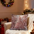 thumbnail image 2 of Luoshdecor Christmas Pillow Cover 18x18 in, Christmas Gift, Pink White Throw Pillow Covers,Christmas Decorations for Home Sofa, Bed, 2 of 6