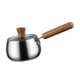 thumbnail image 4 of Cacerola antiadherente con tapa, olla de acero inoxidable con mango aislado, olla para leche Color de la madera, 4 of 9