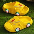 thumbnail image 2 of TOWED22 Boys and Girls Cloud Wide Slides for Kids – Non-Slip Summer Slippers Lightweight Beach, Pool, and Indoor Shower Sandals(Yellow,13), 2 of 5