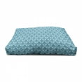 thumbnail image 3 of Damask Pet House, Blue Colored Pattern with Western Style Tile Revival Flourish Baroque Influences, Outdoor & Indoor Portable Dog Kennel with Pillow and Cover, 5 Sizes, Blue Seafoam, by Ambesonne, 3 of 4