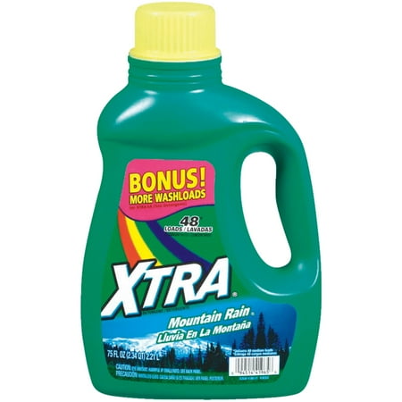 Xtra Liquid Laundry Detergent, Mountain Rain, 75oz