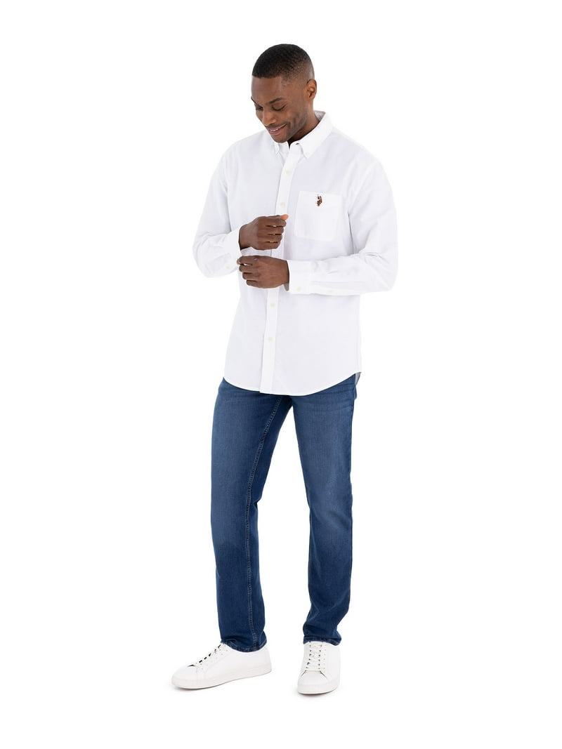 green emerald velvet dress Men's U.S POLO ASSN. White Formal Shirt – FineLook main image 0