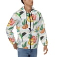 thumbnail image 4 of Zip Up Hoodies for Men - Ethnic Hummingbird Flower Long Sleeve Comfrt Men'S Fashion Hoodies & Sweatshirts, Jackets for Men Hoodies Pullover Clothing Clothes with Pouch, 4 of 5