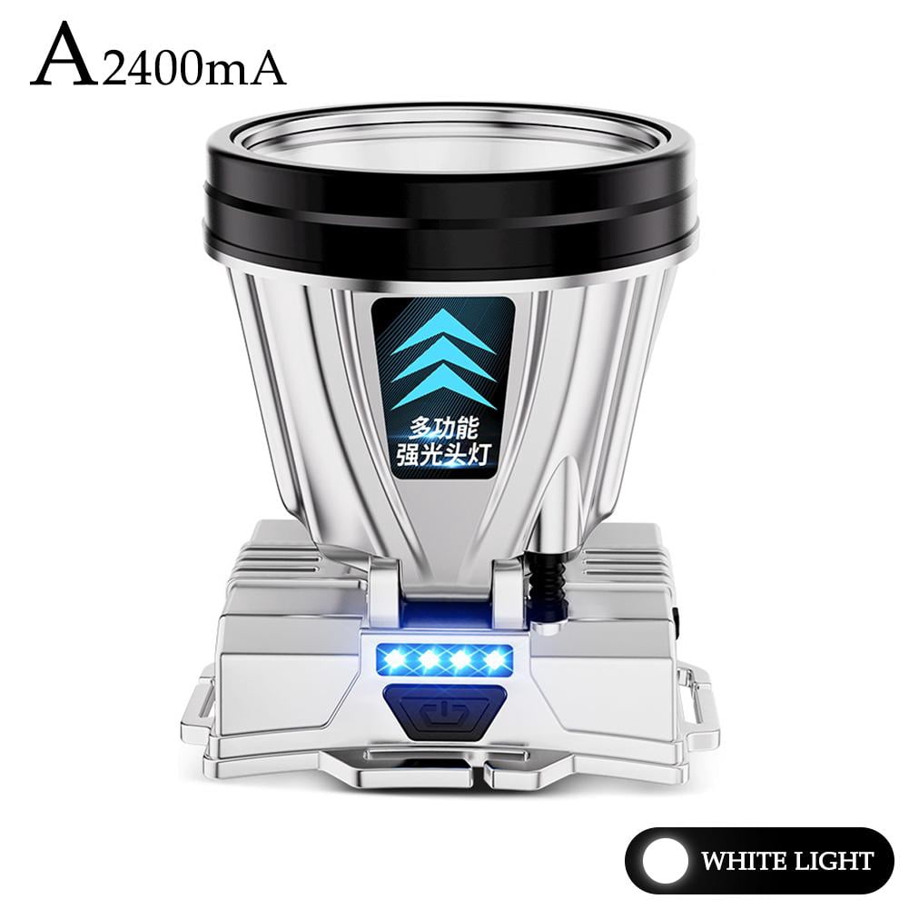 Super Bright Rechargeable LED Headlamp, Long-Range Spotlight with Waterproof Design for Outdoor Camping, Fishing, Running